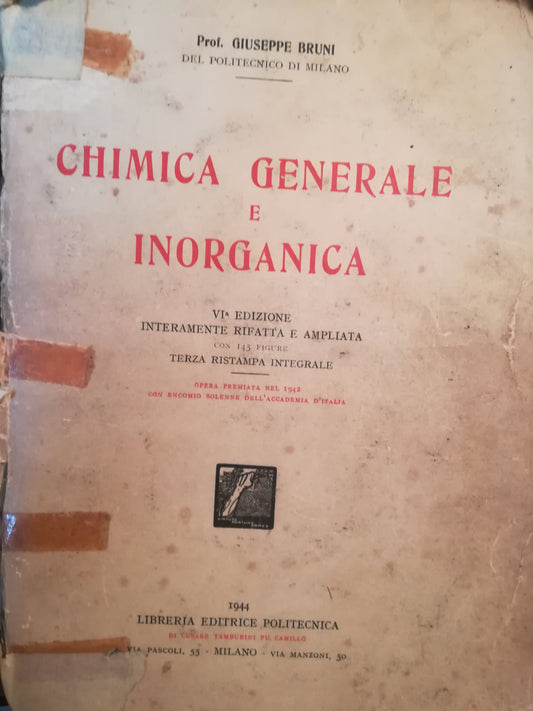 Chimica generale e inorganica - copertina