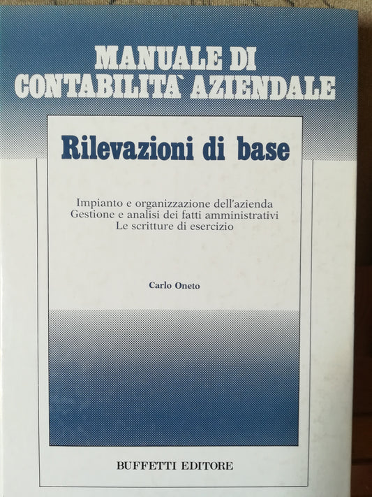 Manuale di contabilità aziendale. Rilevazioni di base. - copertina
