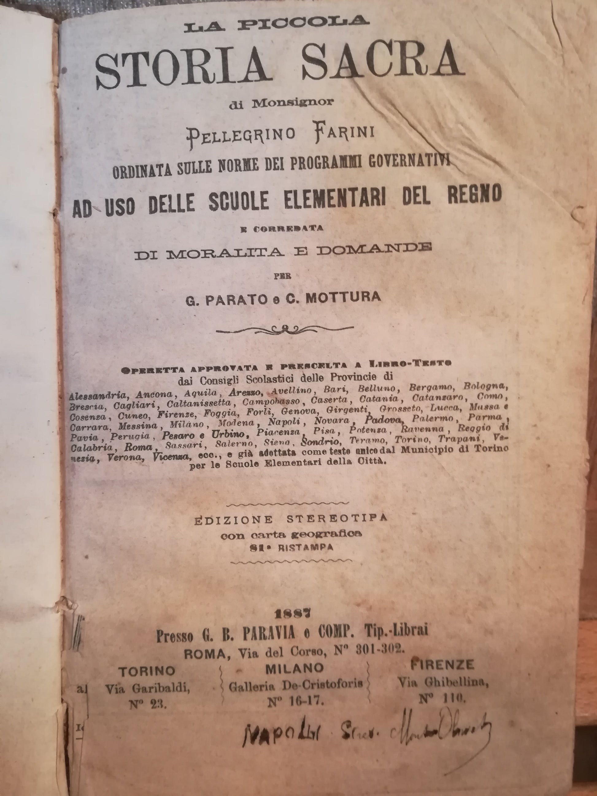 La piccola Storia Sacra - copertina