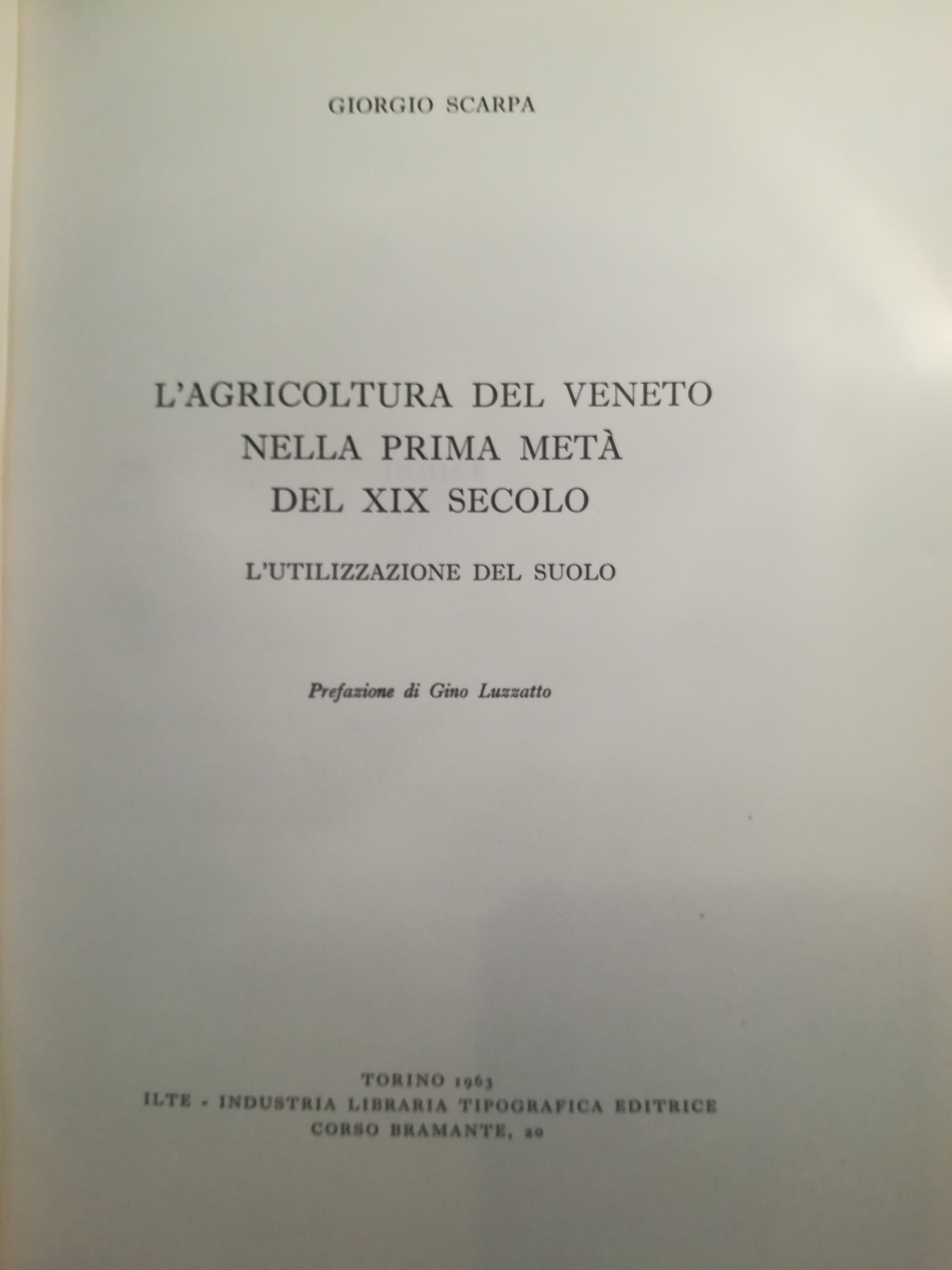 L'agricoltura del Veneto nella prima metà del XIX secolo. - copertina