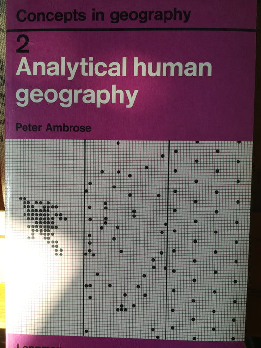 Concept in Geography. 2. Analytical Human Geography. - copertina