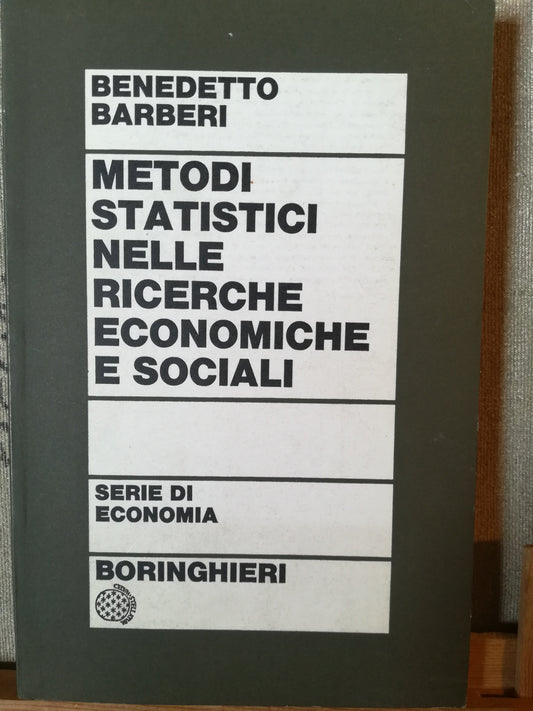 Metodi satistici nelle ricerche economiche e sociali - copertina
