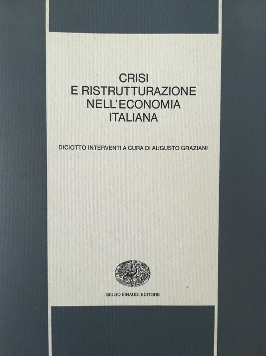 Crisi e ristrutturazione nell'economia italiana - copertina