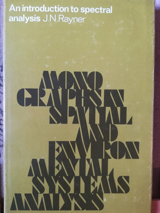 An introduction to spectral analysis - copertina