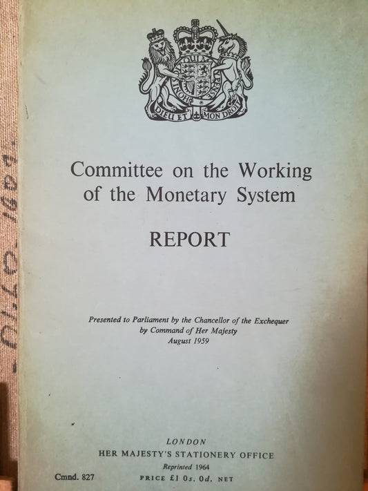 Committee on the Working of the Monetary System. Report. - copertina