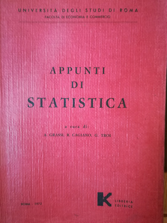 Appunti di statistica - copertina