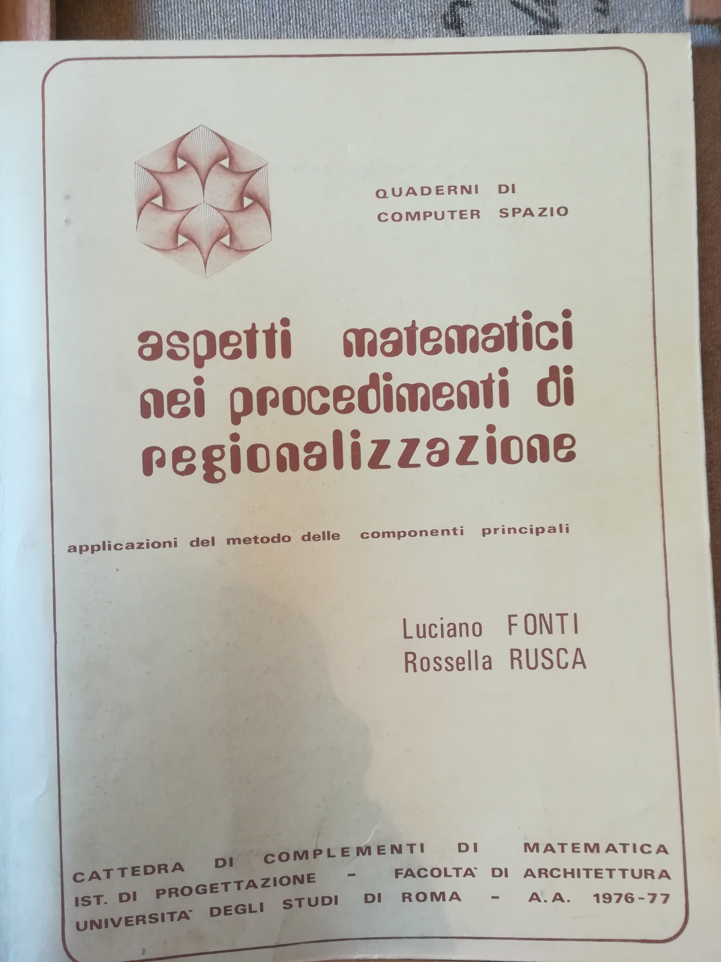 Aspetti matyematici nei procedimenti di regionalizzazione. - copertina