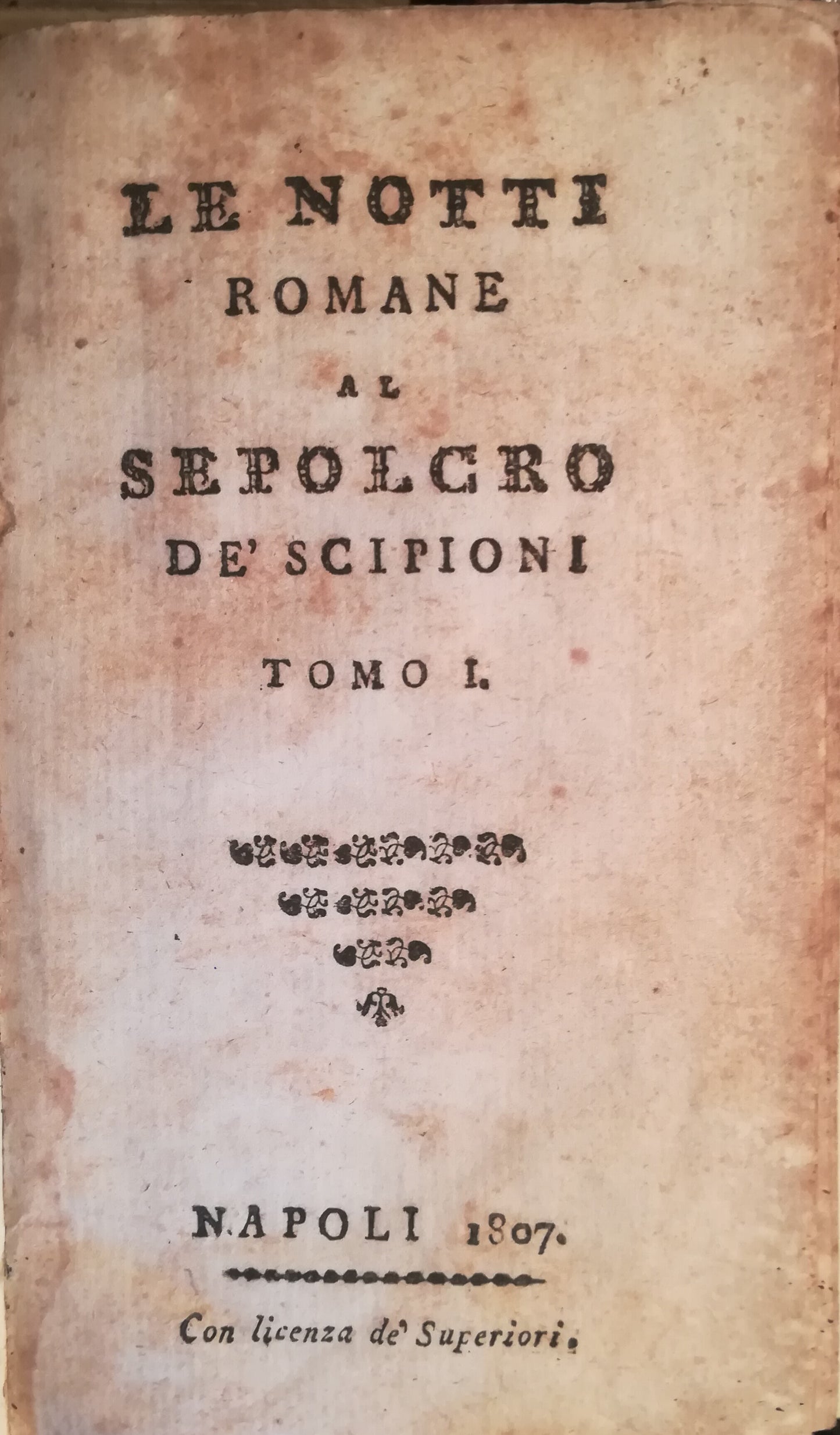 Le notti romane al sepolcro de' Scipioni. I. II. - copertina