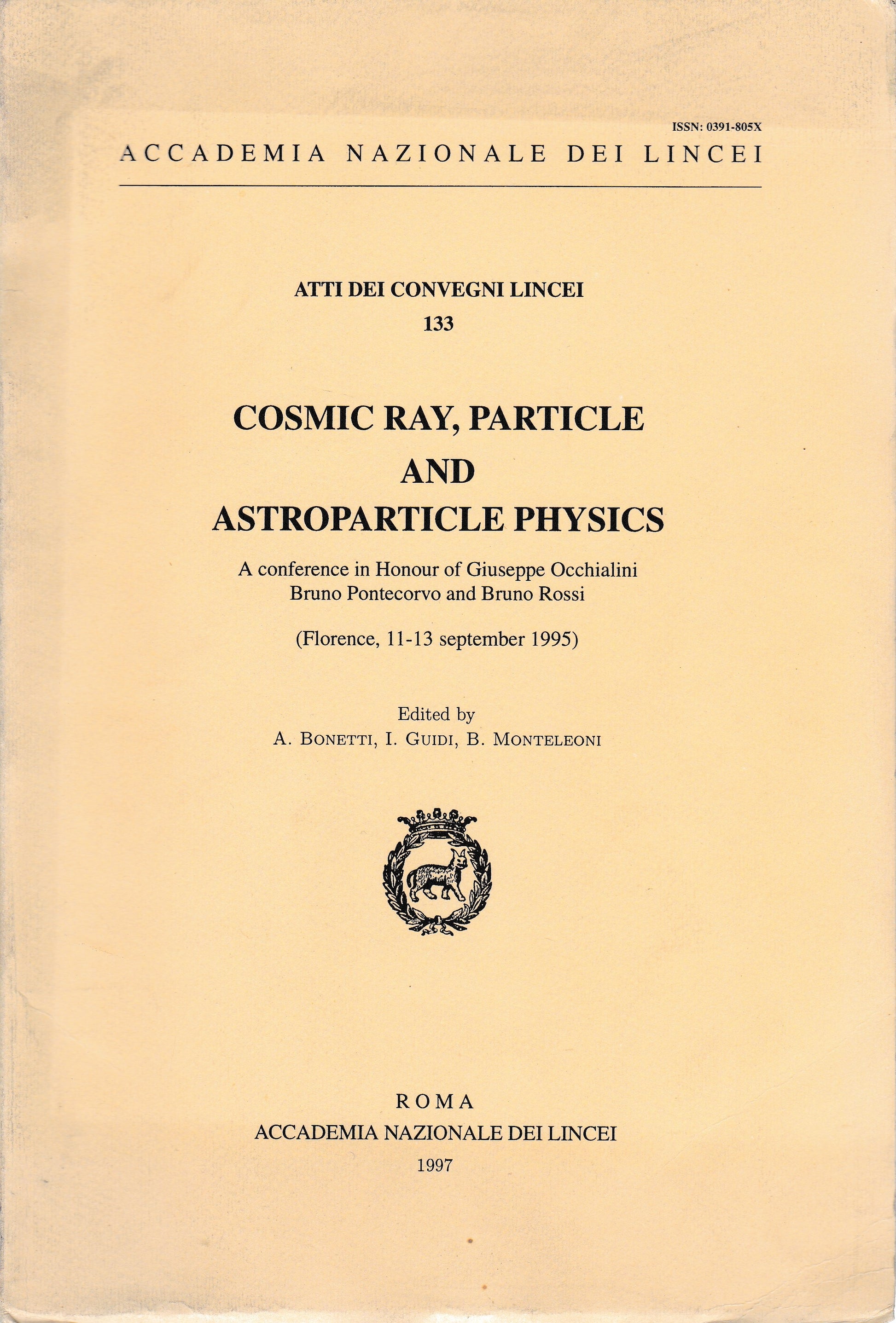 Cosmic ray, particle and astroparticle physics 133 - copertina