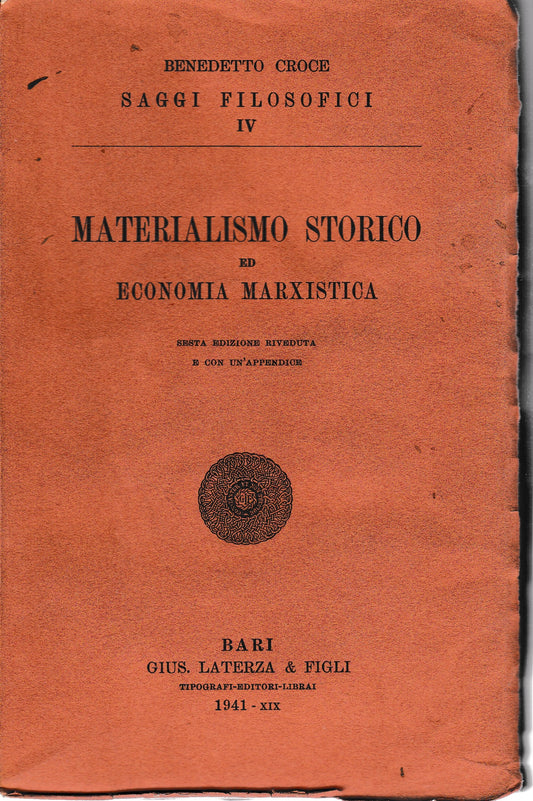 Materialismo storico ed economia marxistica - copertina