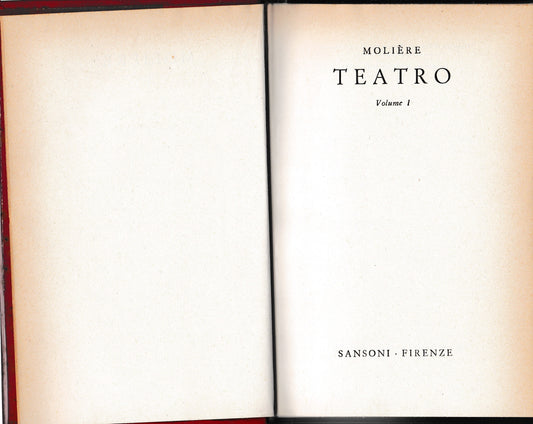 Teatro. Vol. I - copertina