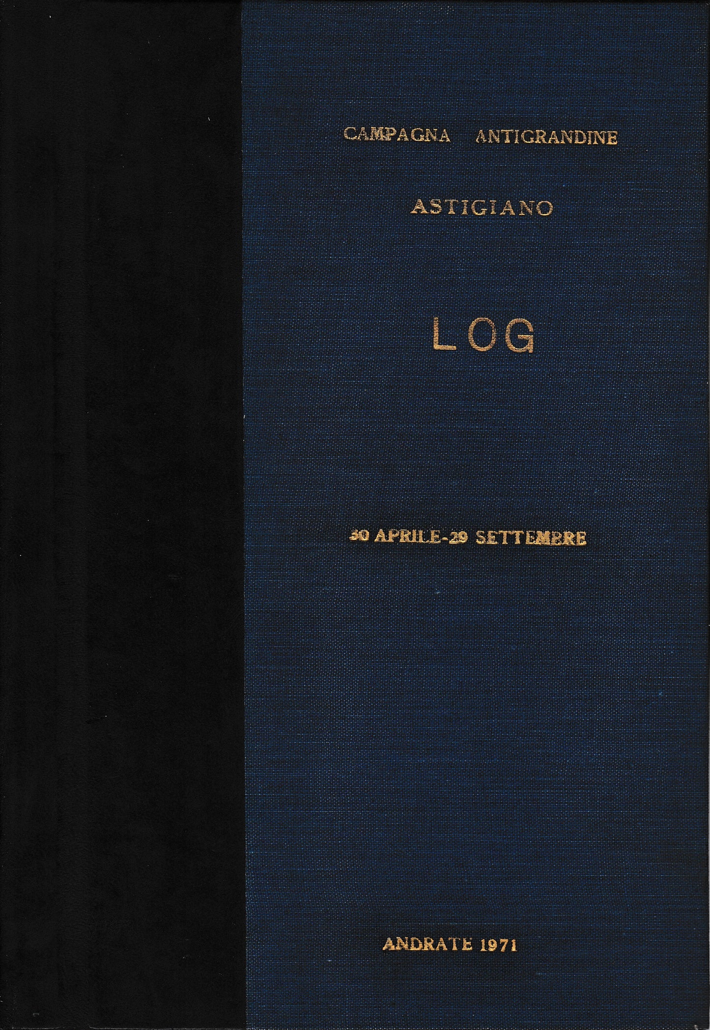 Campagna antigrandine. Astigiano. 30 Aprile - 29 Settembre - copertina