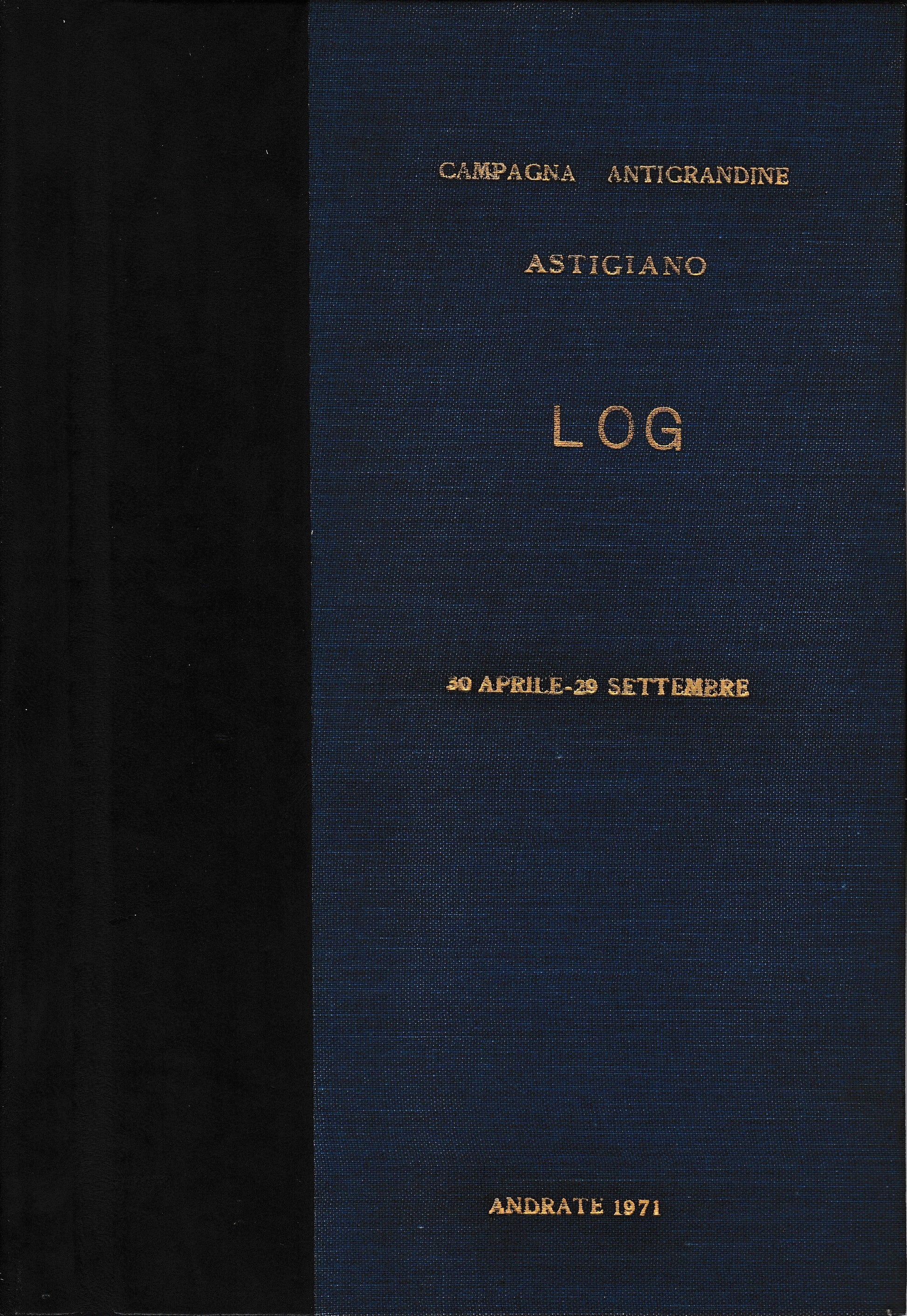 Campagna antigrandine. Astigiano. 30 Aprile - 29 Settembre - copertina