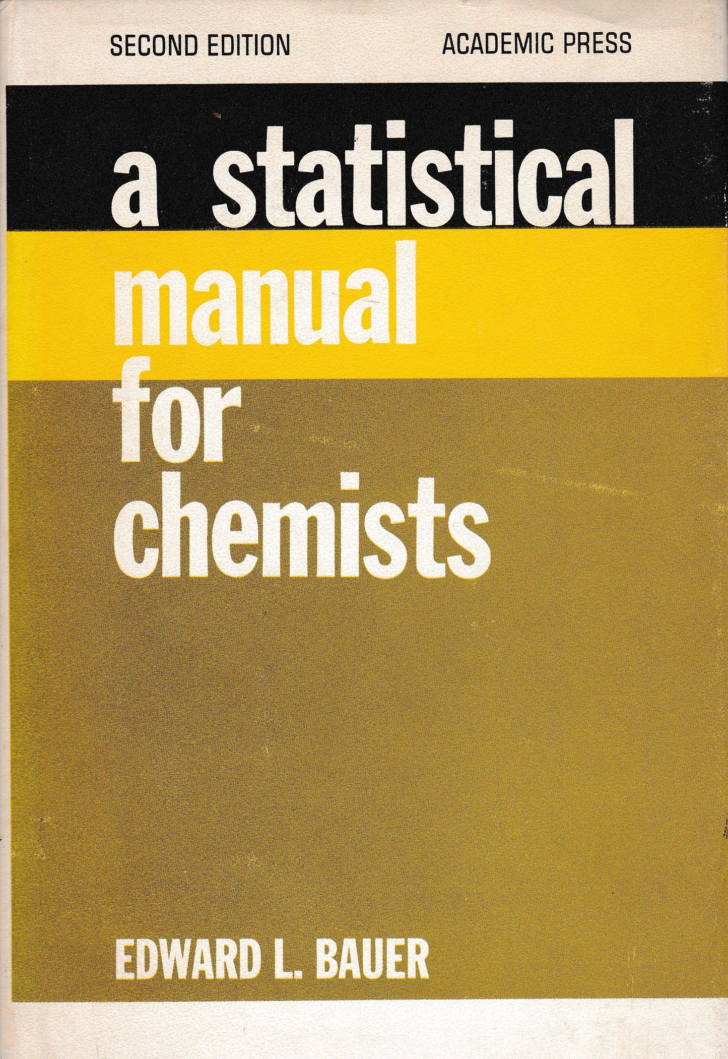 A statistical manual for chemists - copertina