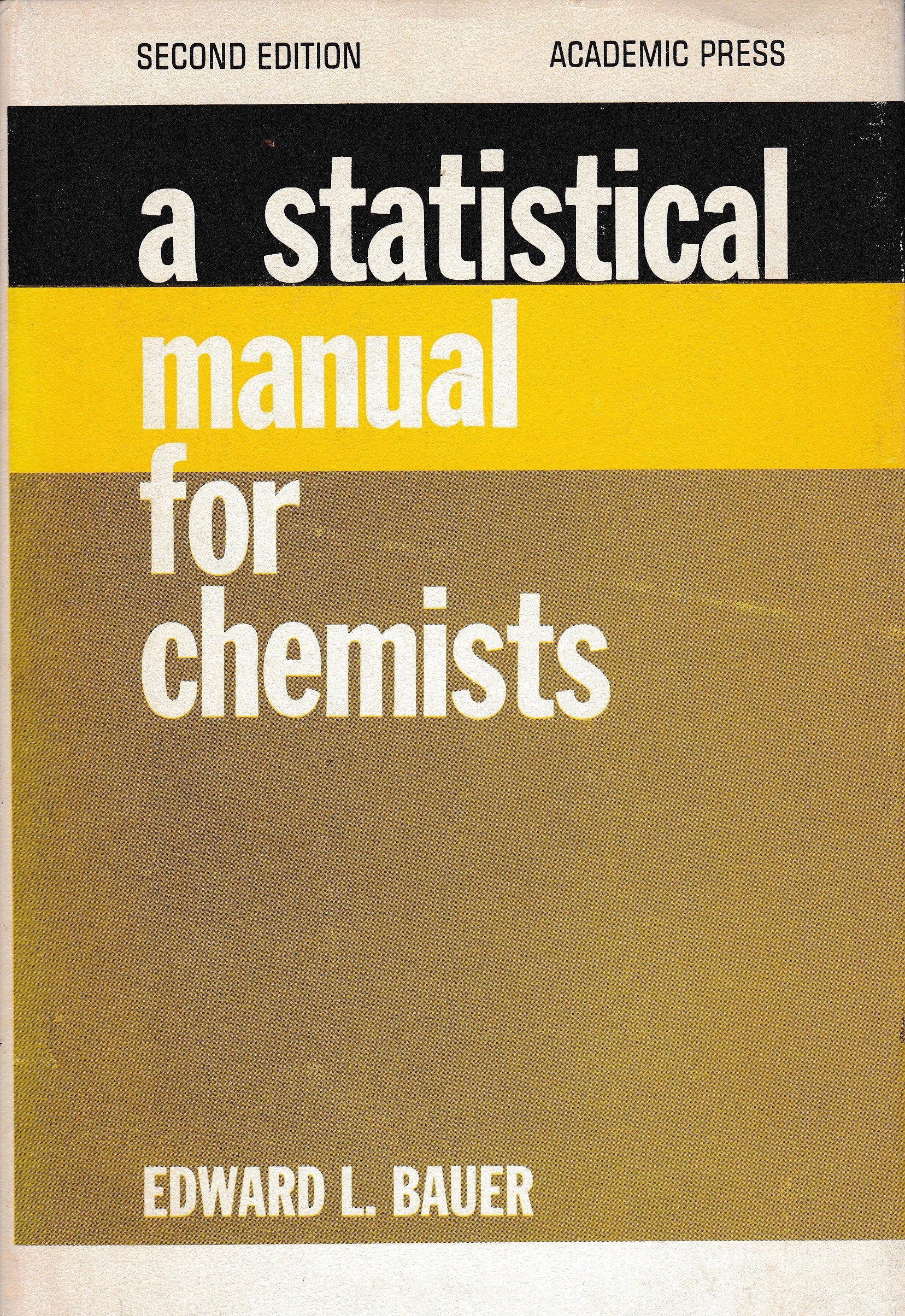 A statistical manual for chemists - copertina