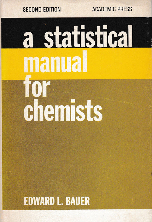A statistical manual for chemists - copertina