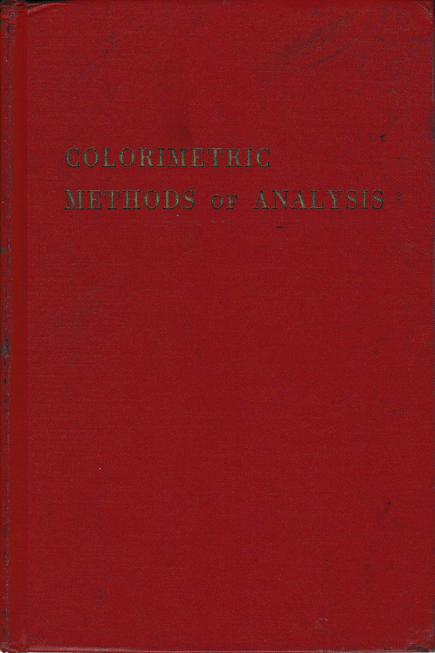 Colorimetric methods of analisis - copertina