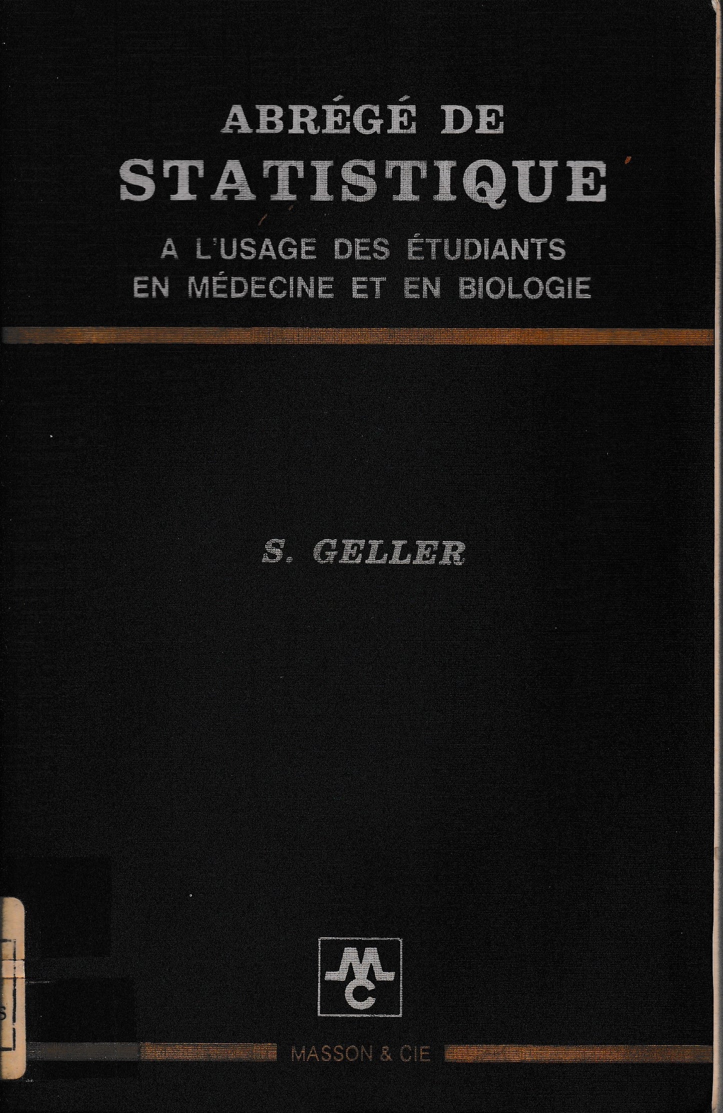Abrégé de statistique - copertina
