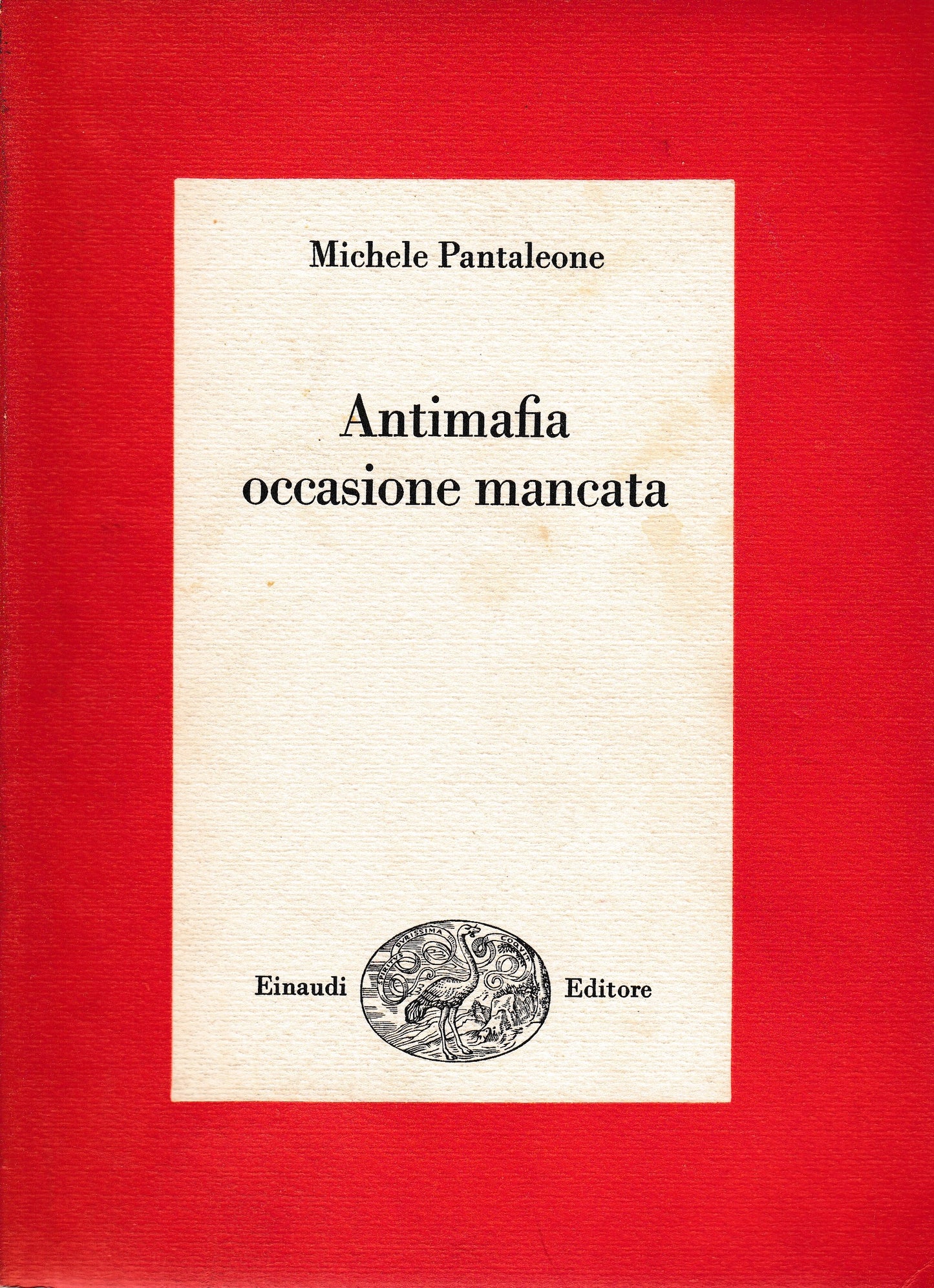 Antimafia occasione mancata - copertina