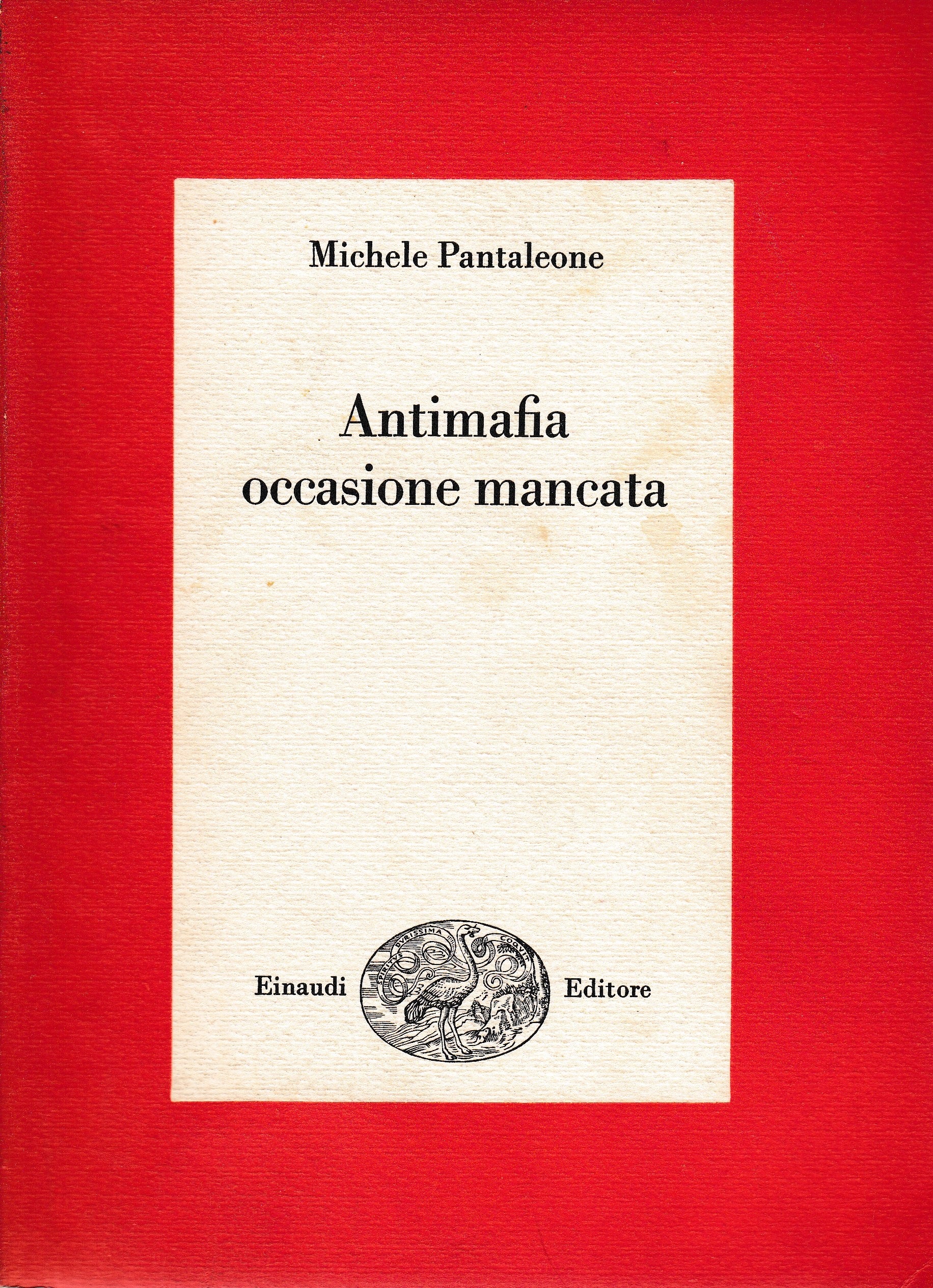 Antimafia occasione mancata - copertina