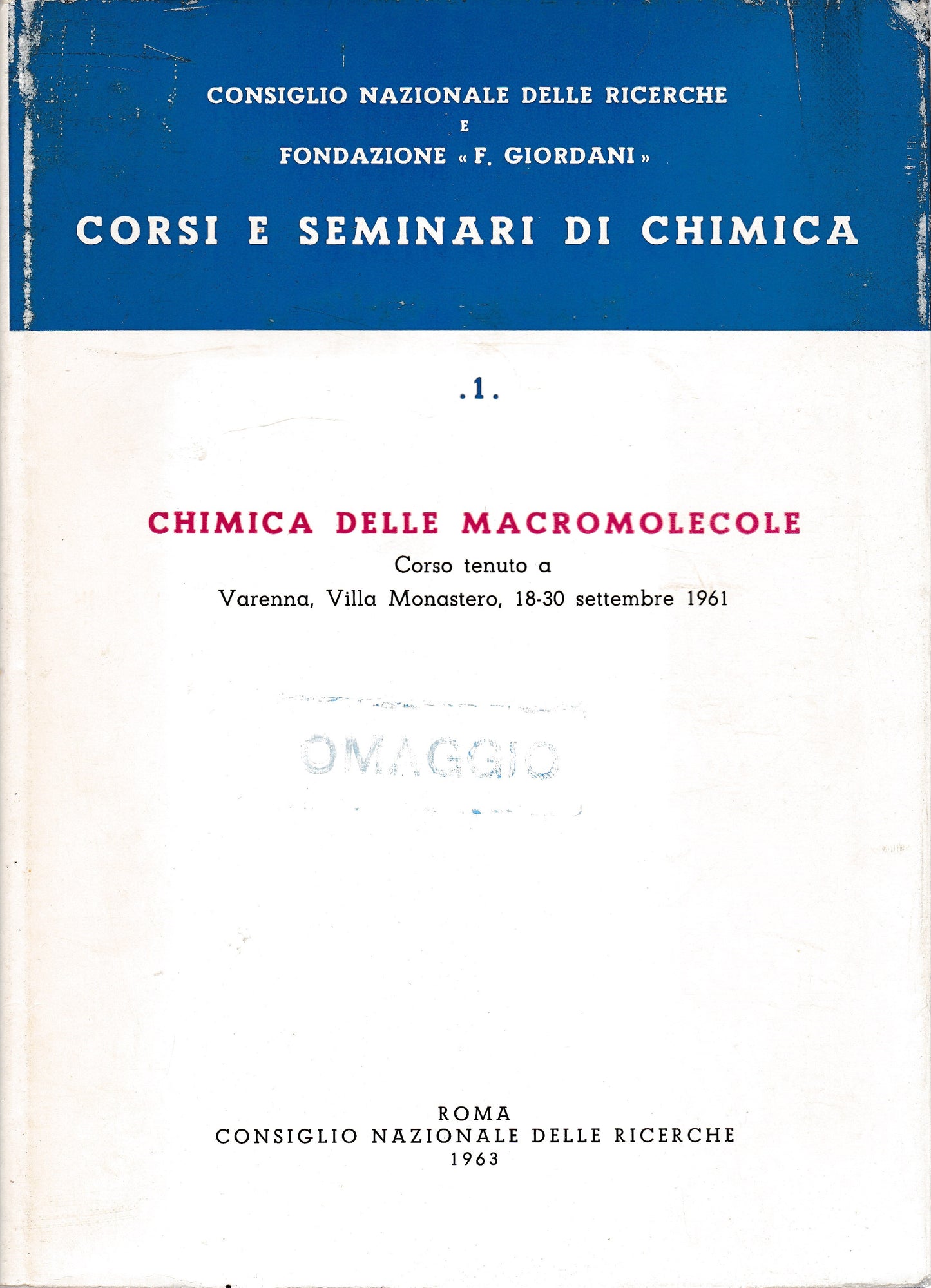 Chimica delle macromolecole - copertina