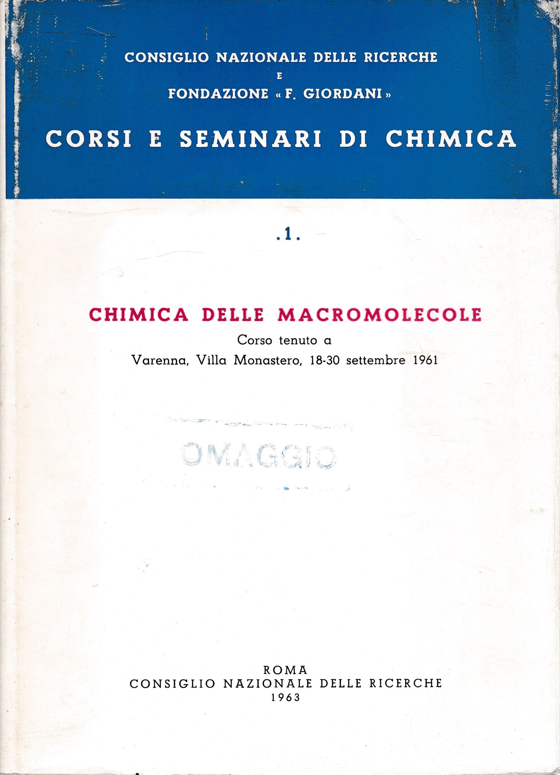 Chimica delle macromolecole - copertina