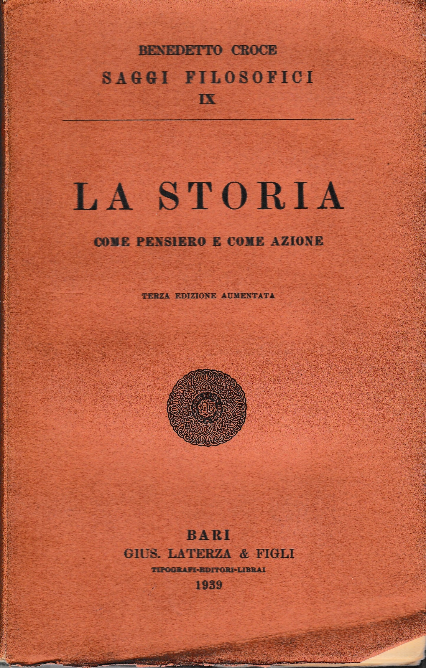 La storia come pensiero e come azione - copertina