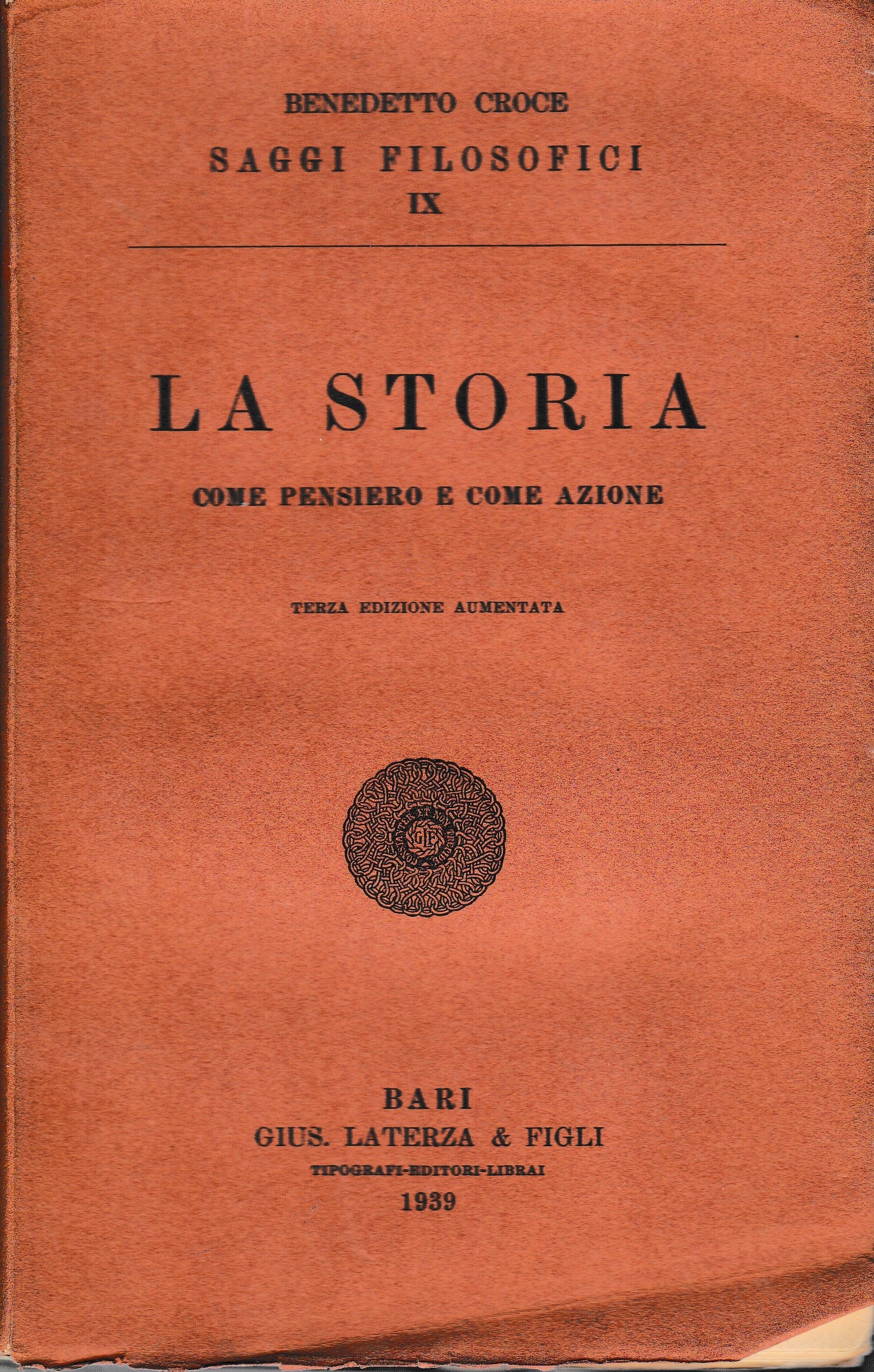 La storia come pensiero e come azione - copertina