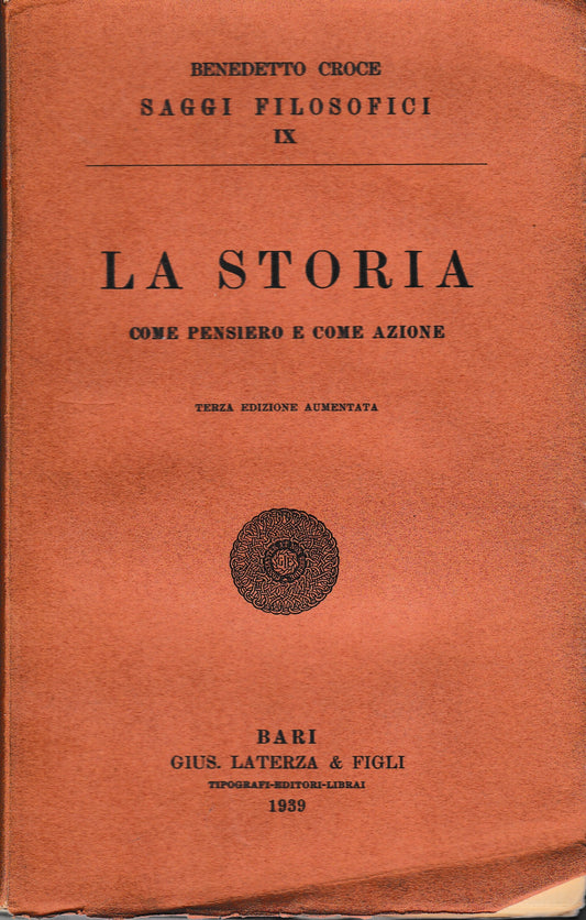 La storia come pensiero e come azione - copertina
