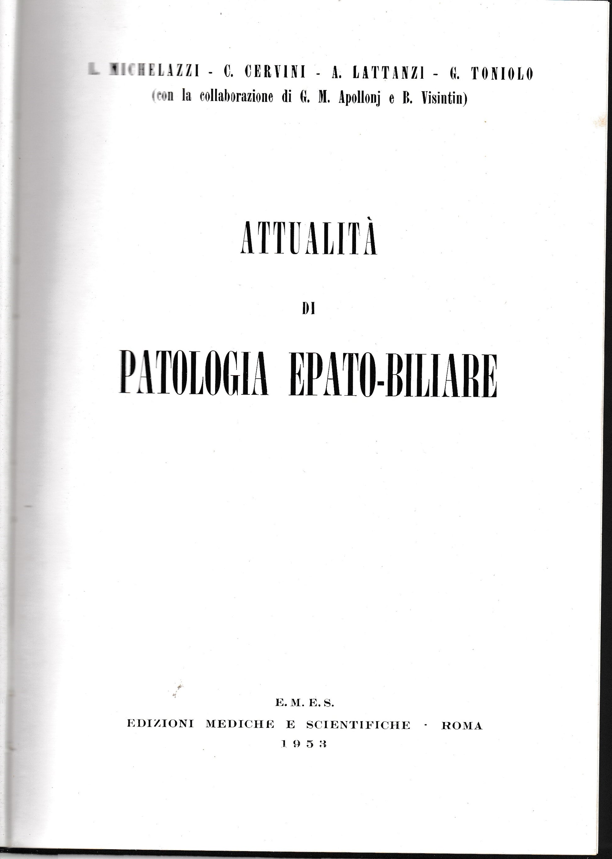 Attualità di patologia epato-biliare - copertina