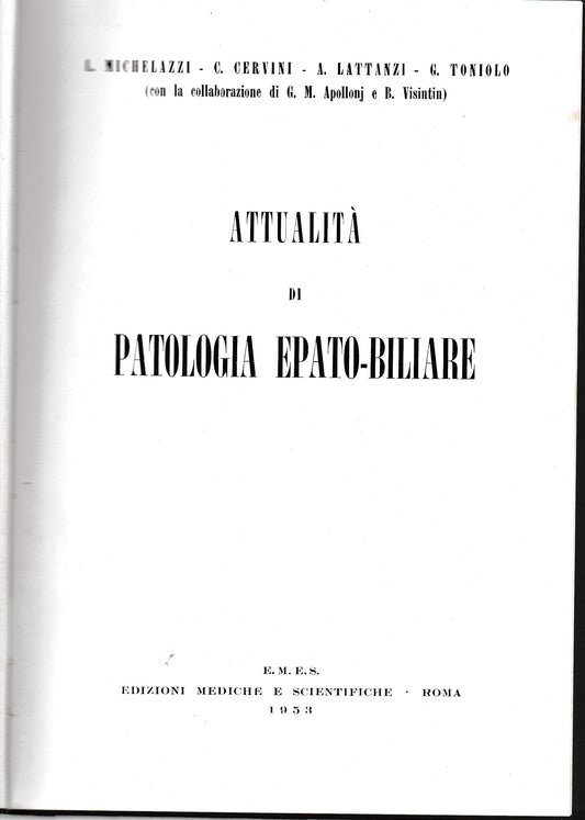 Attualità di patologia epato-biliare - copertina