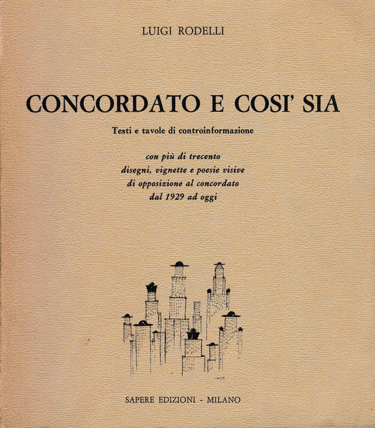 Concordato e così sia. Testi e tavole di controinformazione - copertina