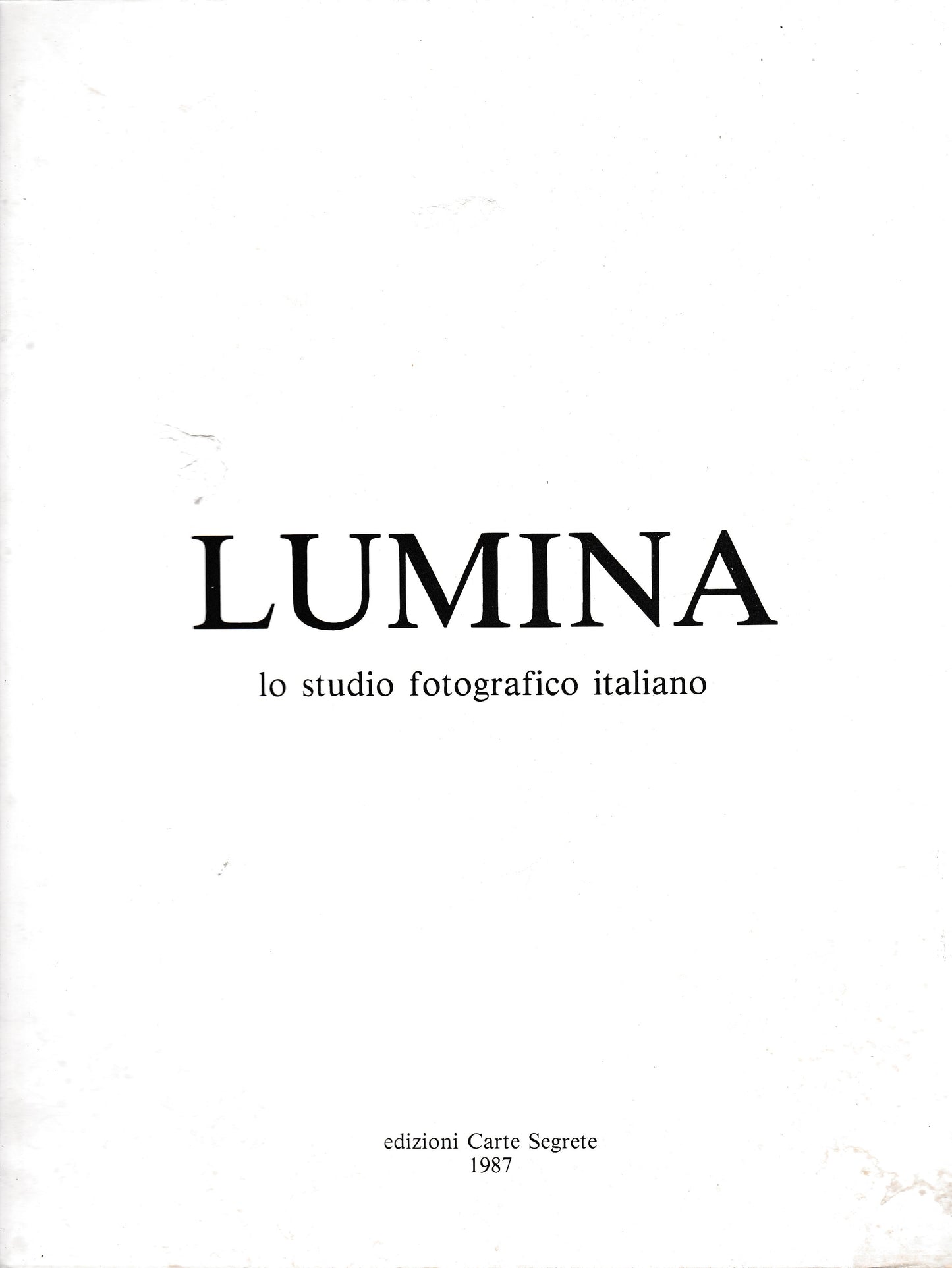 Lumina. Lo studio fotografico italiano - copertina