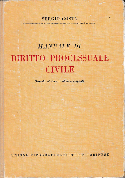 Manuale di diritto processuale civile - copertina