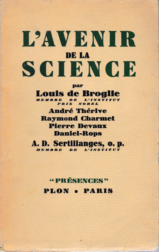 L'avenir de la science - copertina