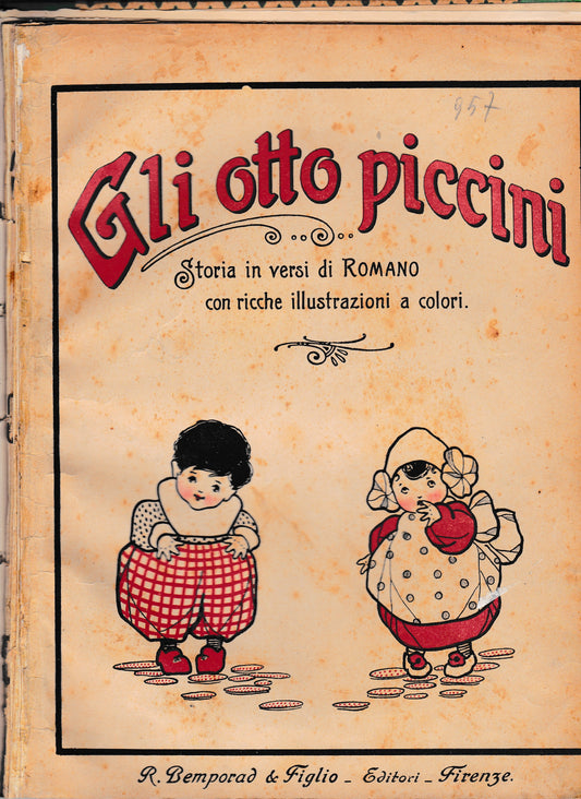 Gli otto piccini. Storia in versi di Romano con ricche illustrazioni a colori - copertina