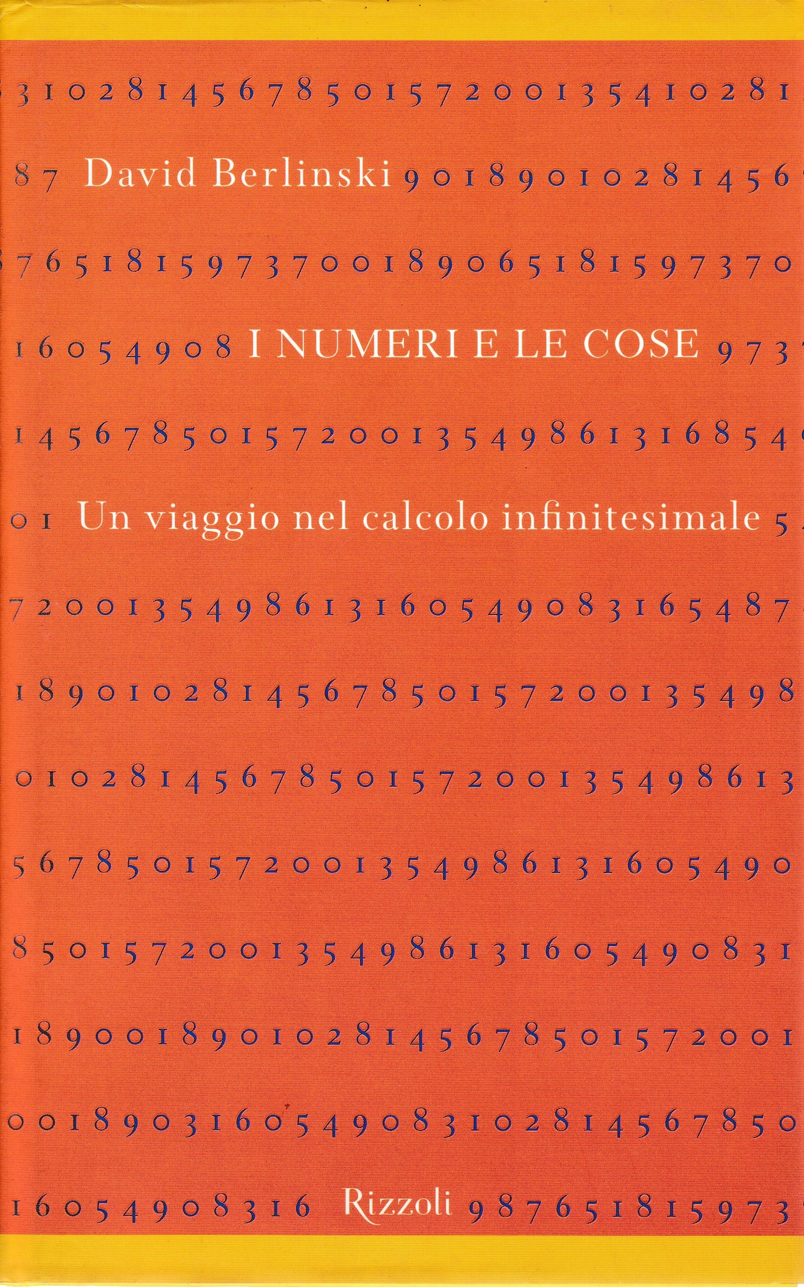 I numeri e le cose. Un viaggio nel calcolo infinitesimale - copertina