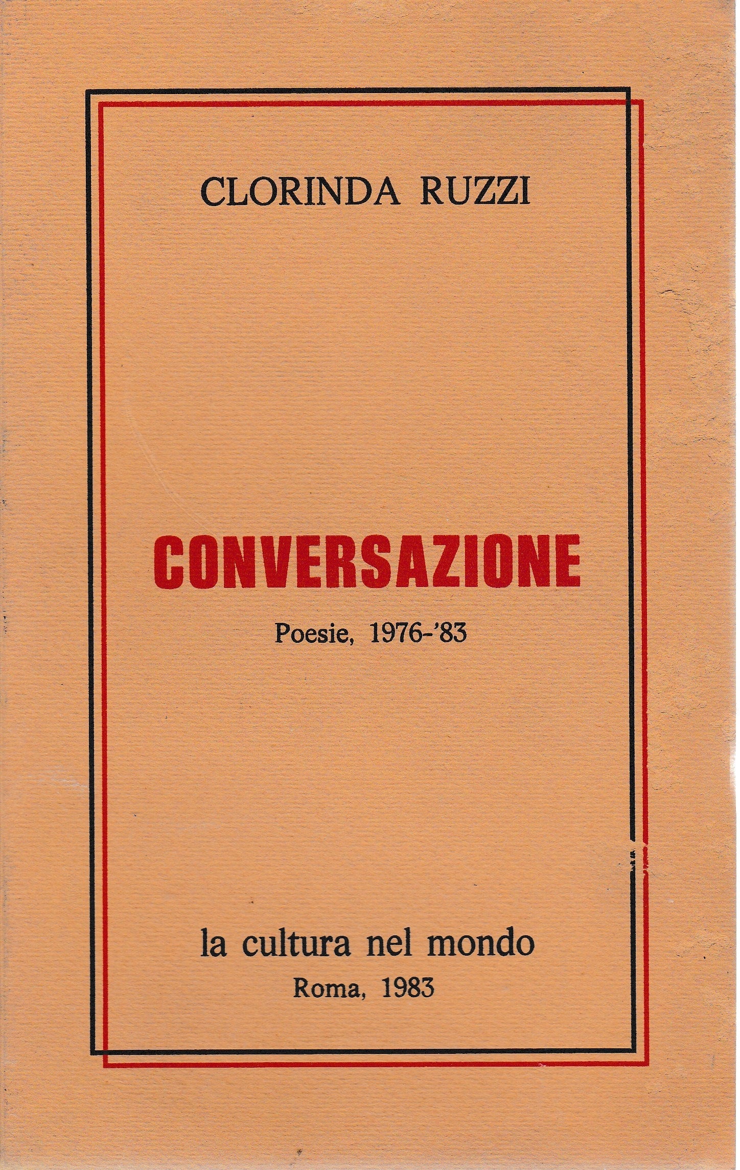 Conversazione. Poesie 1976-'83 - copertina