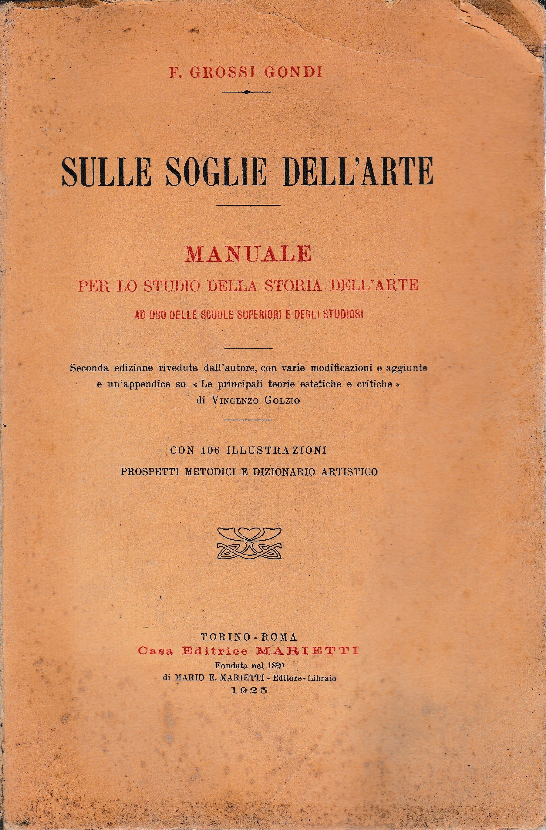 Sulle soglie dell'arte. Manuale per lo studio della storia dell'arte - copertina
