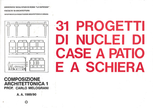 31 progetti di nuclei di case a patio e a schiera - copertina