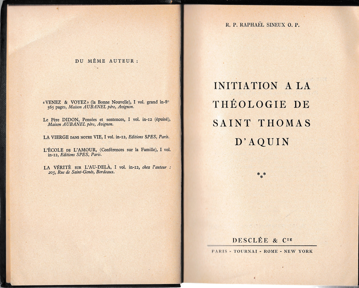 Initation a la théologie de Saint Thomas d'Aquin. Tomo III - copertina