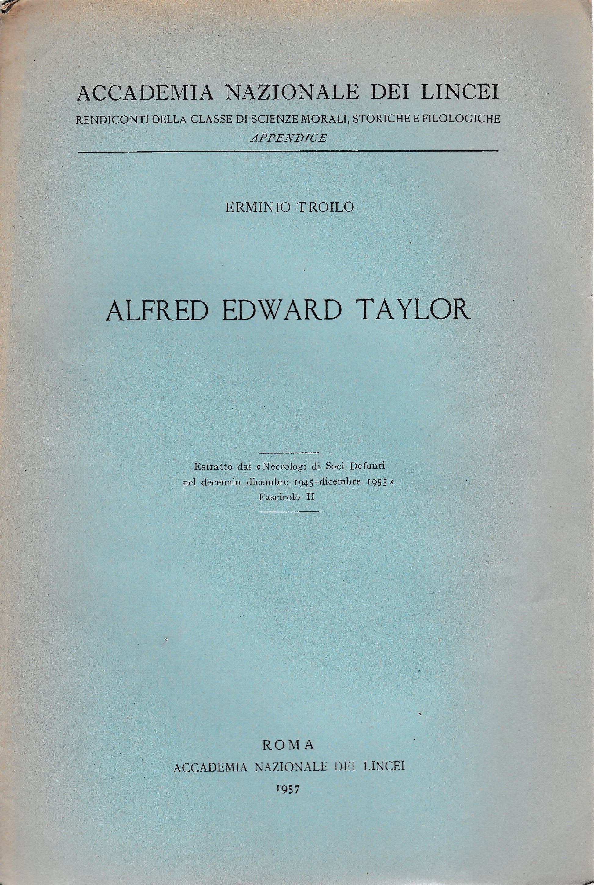 Alfred Edward Taylor - copertina