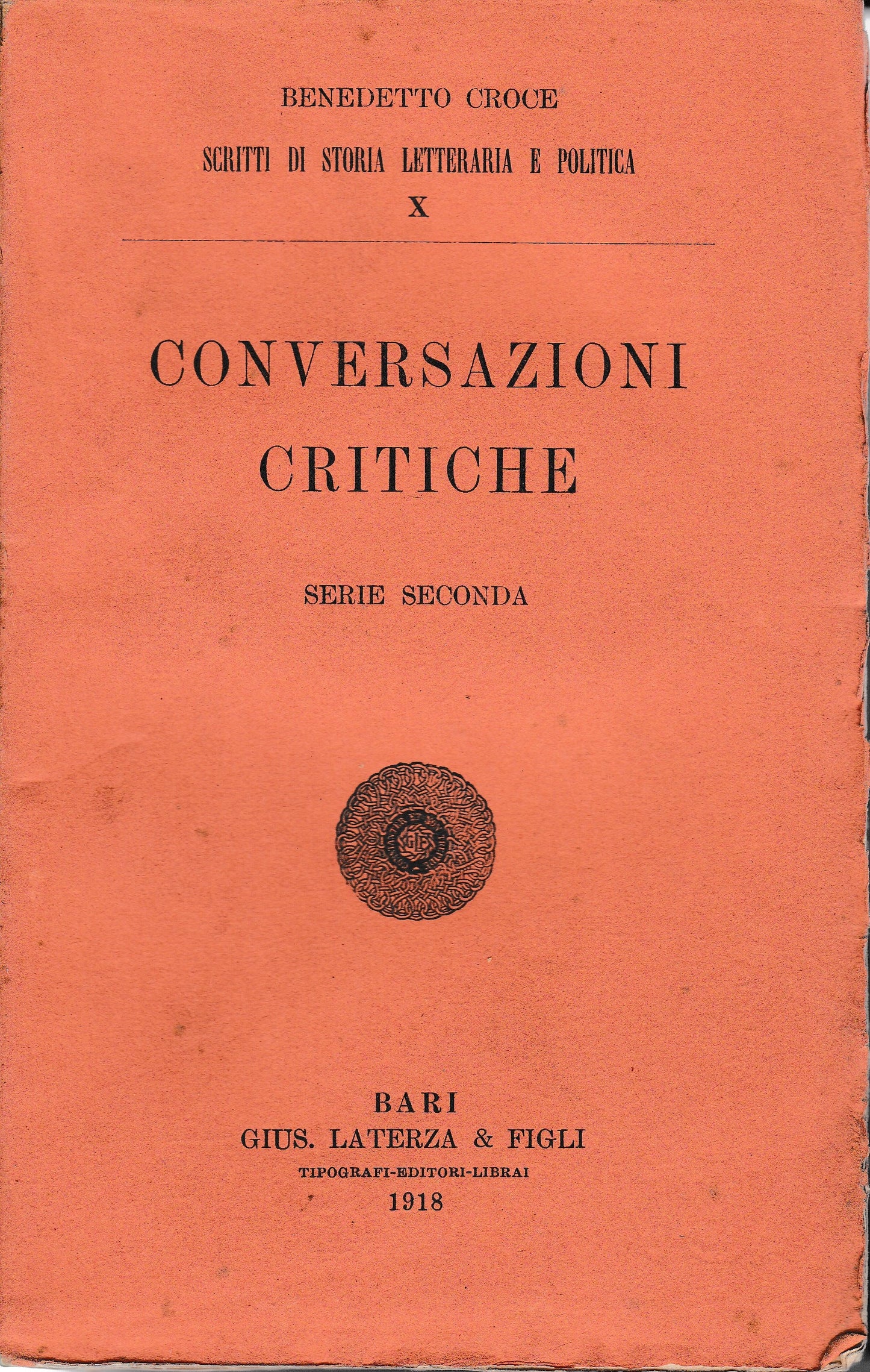 Conversazioni critiche. Serie prima. Serie seconda - copertina