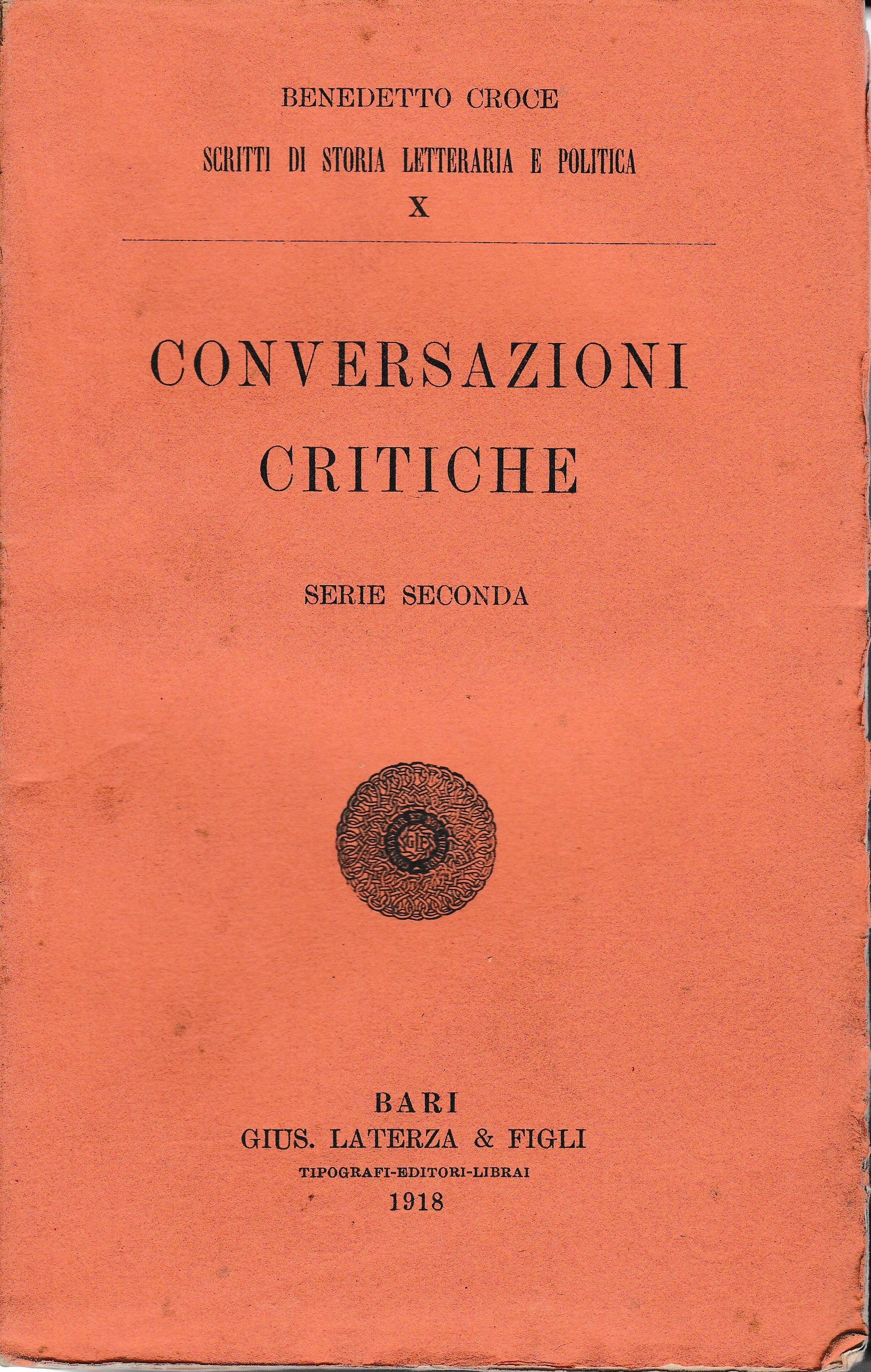 Conversazioni critiche. Serie prima. Serie seconda - copertina
