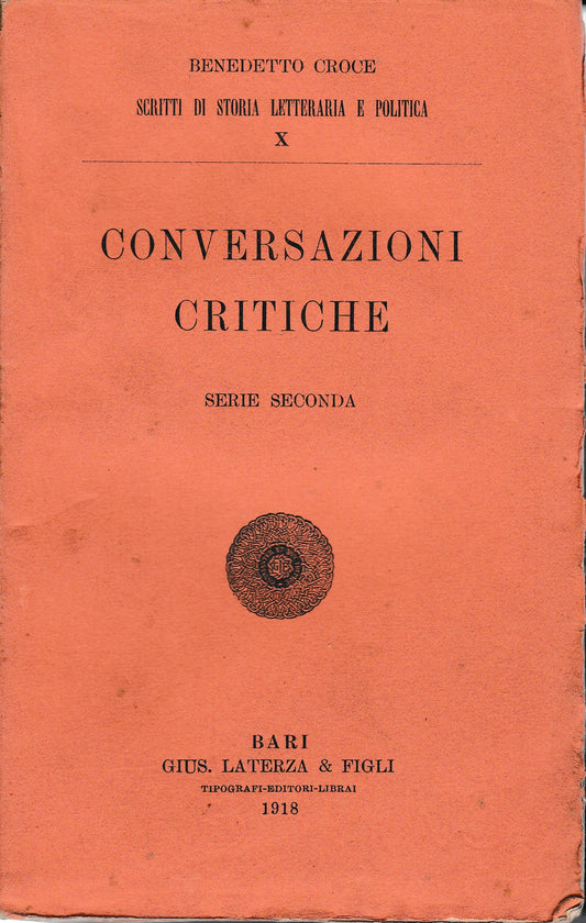 Conversazioni critiche. Serie prima. Serie seconda - copertina