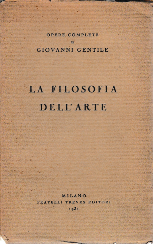La filosofia dell'arte - copertina