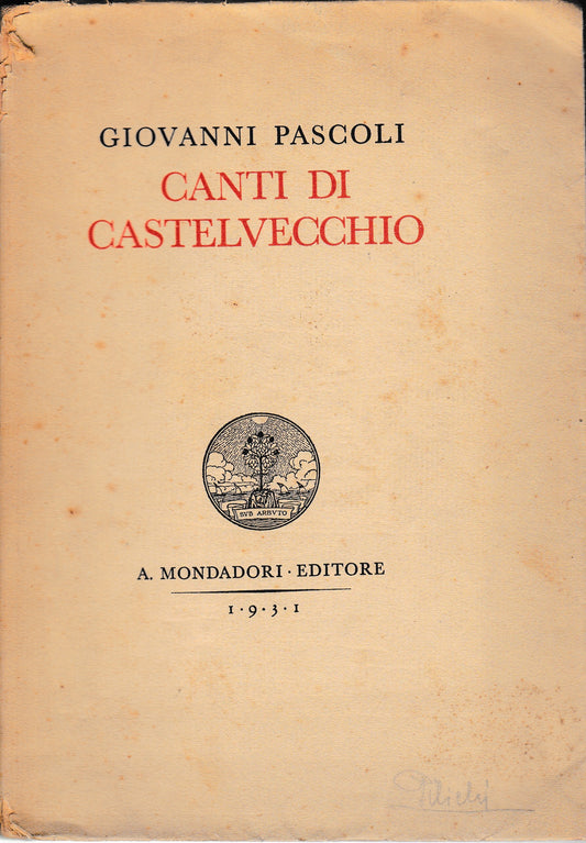 Canti di Castelvecchio - copertina