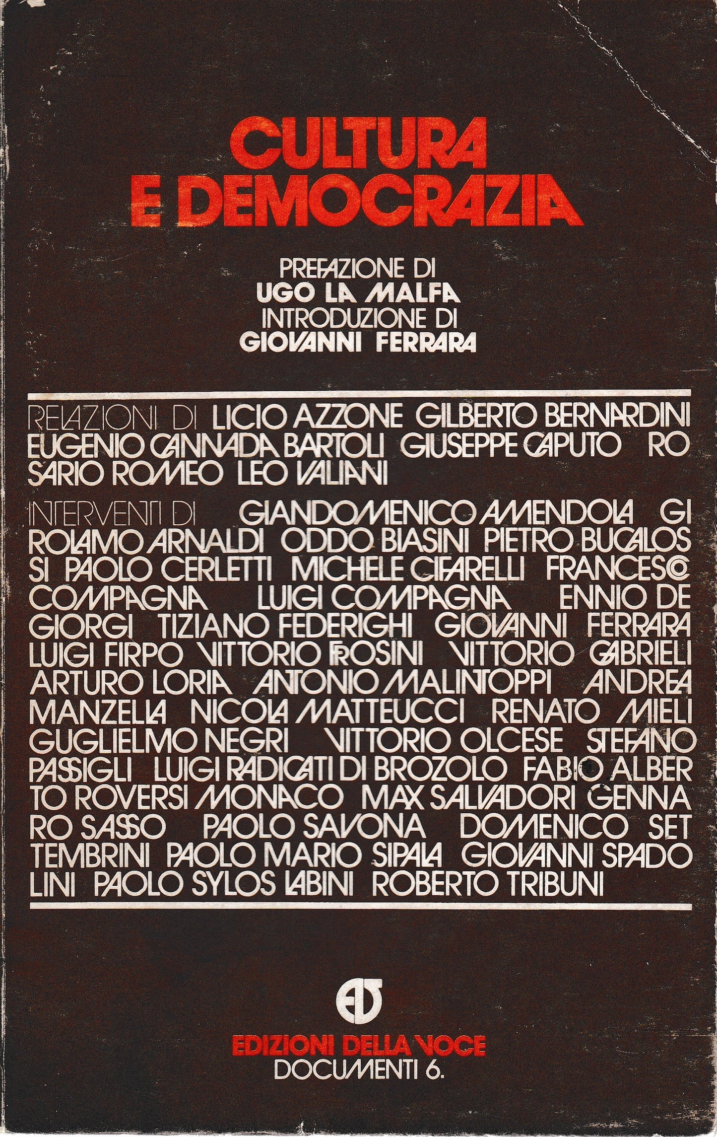 Cultura e democrazia - copertina