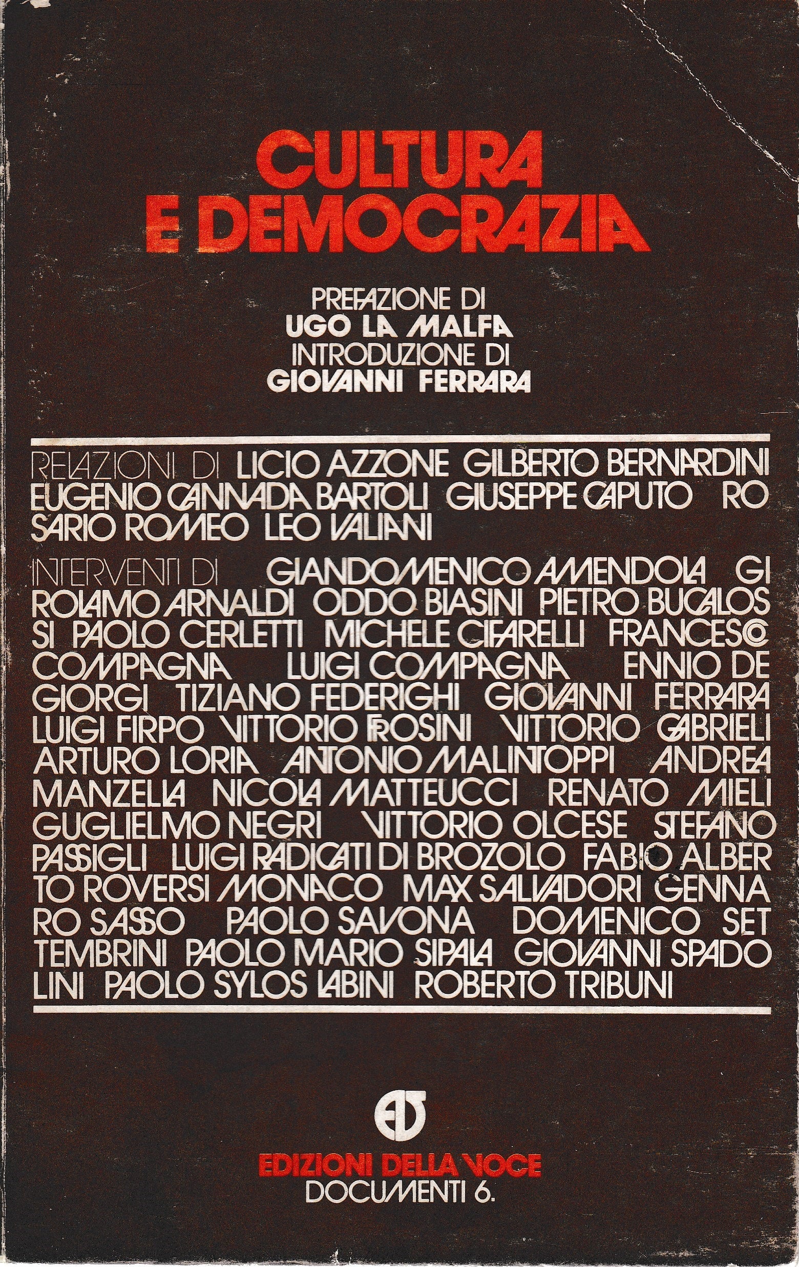 Cultura e democrazia - copertina