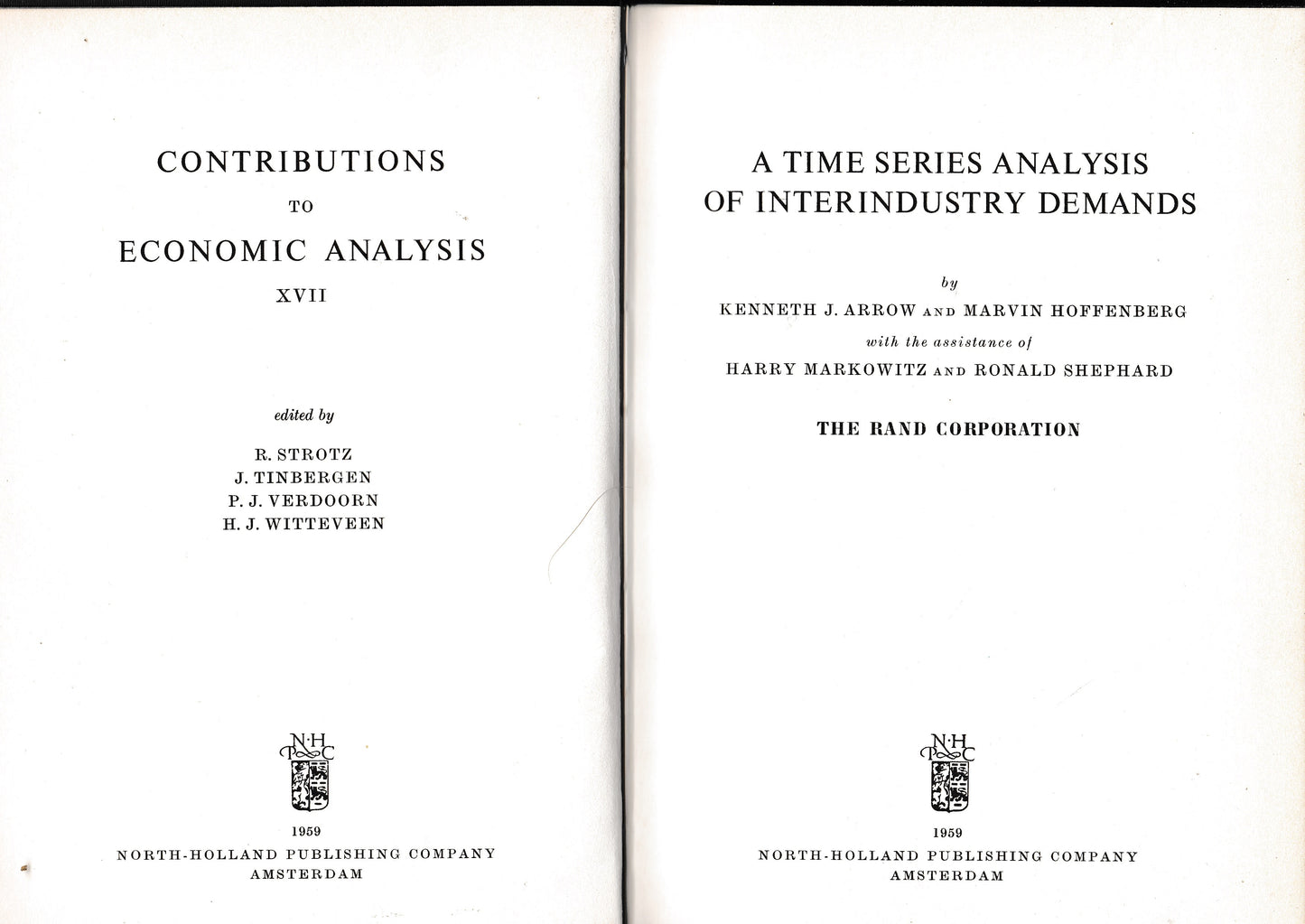 A time series analysis of interindustry demands - copertina